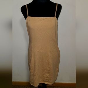Forever 21 strapless dress, XL, nude/tan